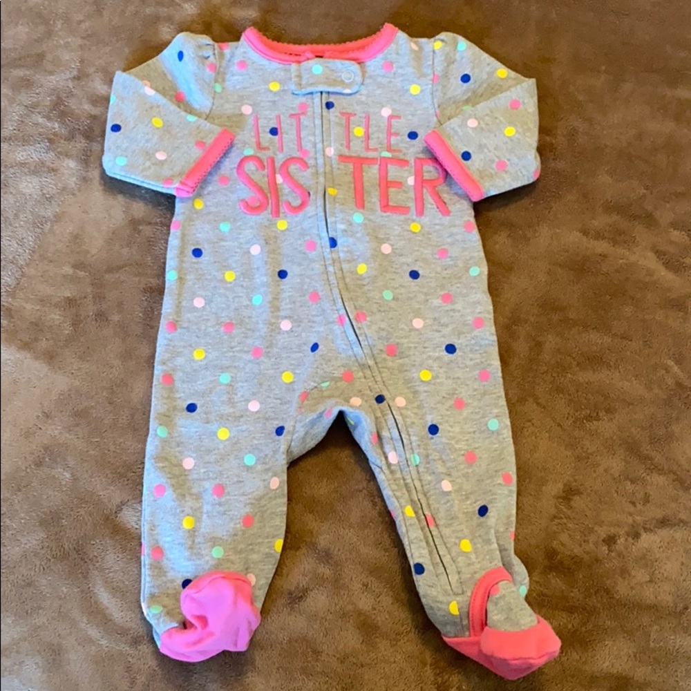 Carter’s Little Sister Sleep & Play onesie